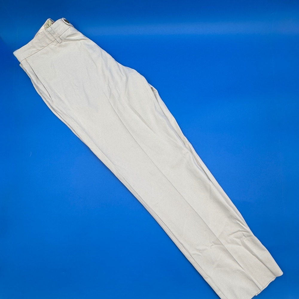 Tommy Bahama Mens 36x34 Silk Cotton Blend Chino Pants Khaki Beige Trousers